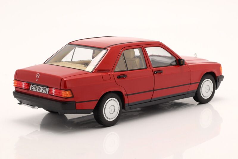 MERCEDES-BENZ 190E (W201) 1982 Signal Red - 1/18 - NOREV