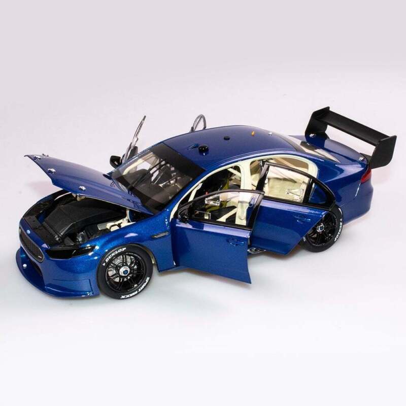 1/18 Diecast Ford FGX Falcon Supercar - Kinetic Blue Plain Body Edition by Authentic Collectables