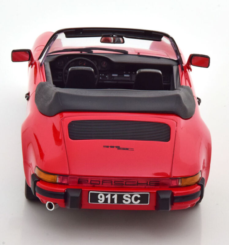 KK-Scale 1:18 PORSCHE 911 SC CABRIO RED WITH EXTRA SOFT-TOP 1983 diecast model