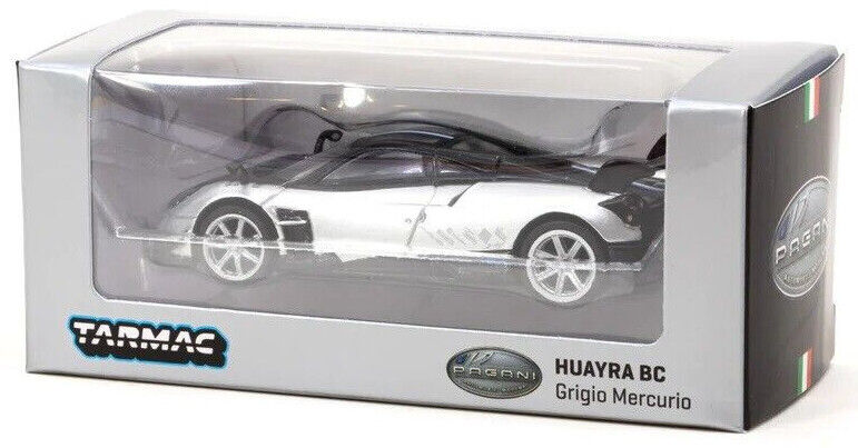 Tarmac Works GLOBAL64 Pagani Huayra BC Grigio Mercurio 1:64 Scale Diecast Car