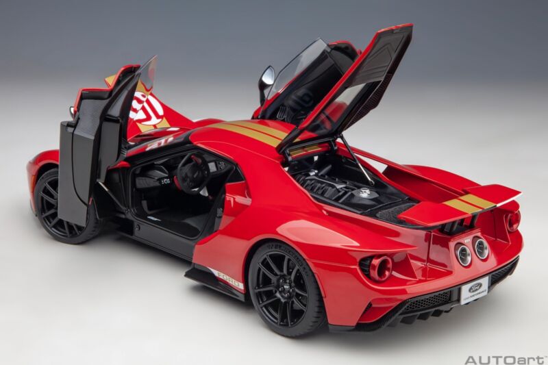 1/18 Autoart Ford GT 2022 Alan Mann Heritage Edition Alan Mann Red Ford GT 2022 Alan Mann Heritage Edition Alan Mann Red COMPOSITE MODEL/FULL OPENINGS in 1/18 scale by Autoart ${sh$op-name} $382.95