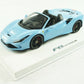 1/18 BBR FERRARI F8 TRIBUTO SPYDER AZZURRO BLUE DELUXE WHITE LEATHER