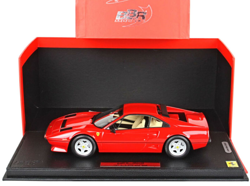 1982 FERRARI 208 GTB TURBO RED & DISPLAY CASE LTD ED 1/18 MODEL CAR BBR P18103