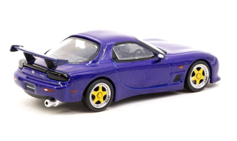 Tarmac Works GLOBAL64 Blue Mazda RX-7 (FD3S) Mazdaspeed A-Spec 1:64 Diecast Car