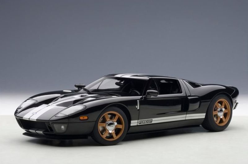 1/18 AUTOart Diecast Scale 2004 Ford GT Black with White Stripes AUTOart Diecast 1/18 Scale 2004 Ford GT Black with White Stripes $799.95 ModelCarsHub