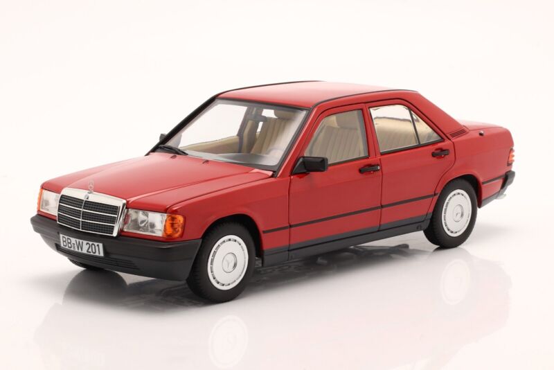 MERCEDES-BENZ 190E (W201) 1982 Signal Red - 1/18 - NOREV