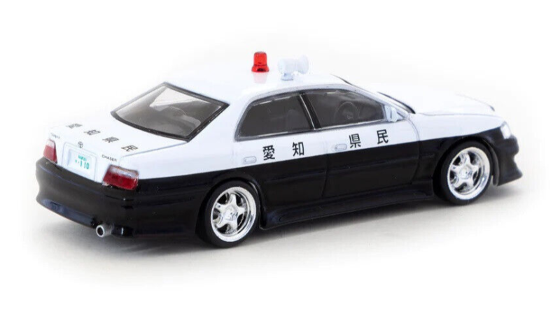 Tarmac Works GLOBAL64 Black & White VERTEX Toyota Chaser JZX100 1:64 Diecast Car