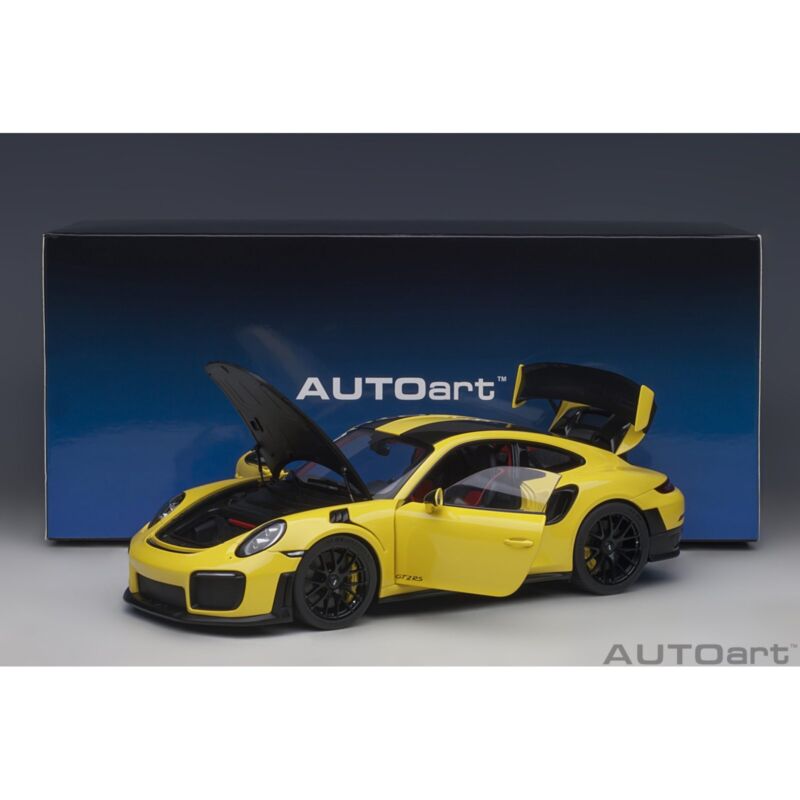 1:18 Porsche 911 GT2 RS 9912 Weissach Package by AUTOart in Racing Yellow 78172