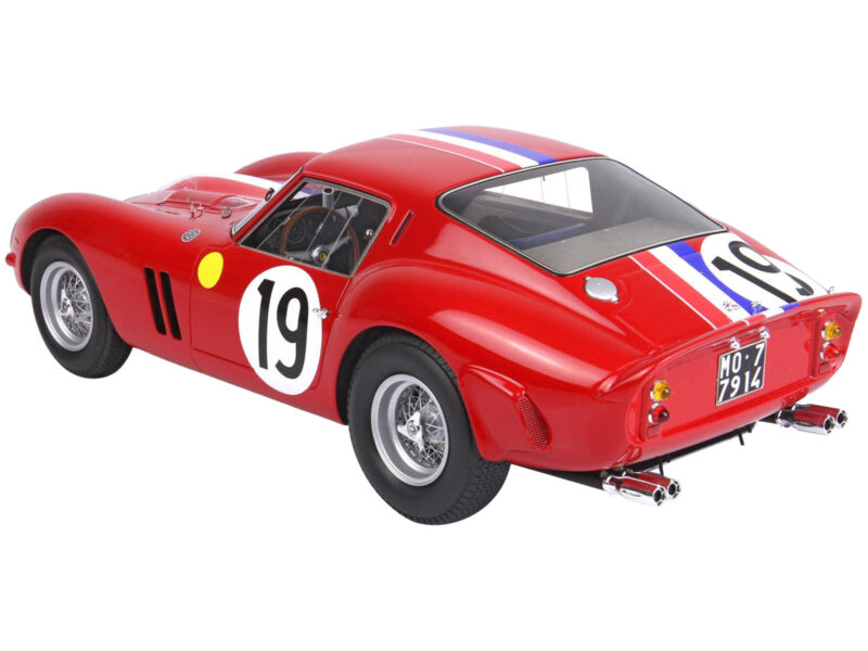 FERRARI 250 GTO #19 2ND PLACE 24H LE MANS 1962 & DISPLAY CASE 1/18 CAR BBR 1854