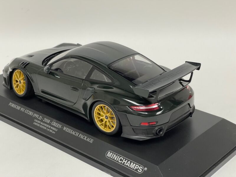 1/18 Minichamps Porsche 911 "991.2" GT2 RS Green with Gold Wheels 155 068306 $339.95 ModelCarsHub