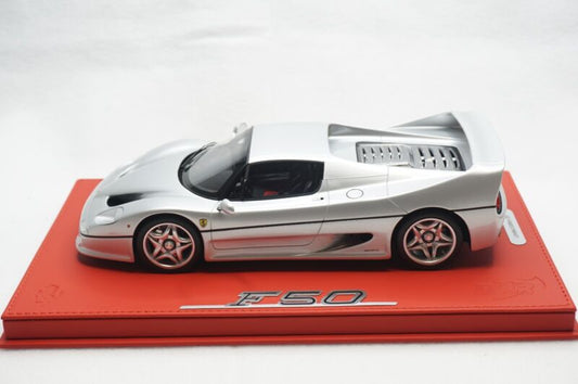 1/18 BBR FERRARI F50 COUPE ARGENTO NURBURGRING DELUXE RED LEATHER limited 5pcs