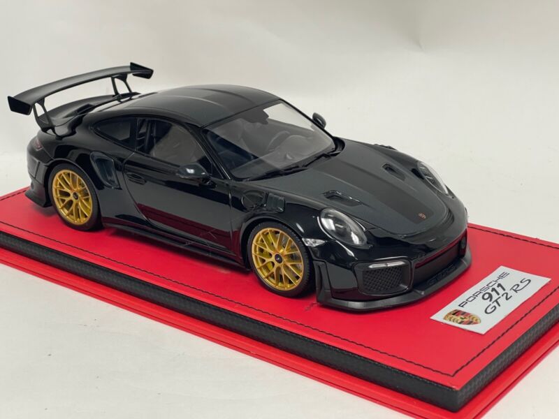 1/18 Minichamps Porsche 911 "991.2" GT2 RS Black with Gold Wheels leather AB025 $464.95 ModelCarsHub