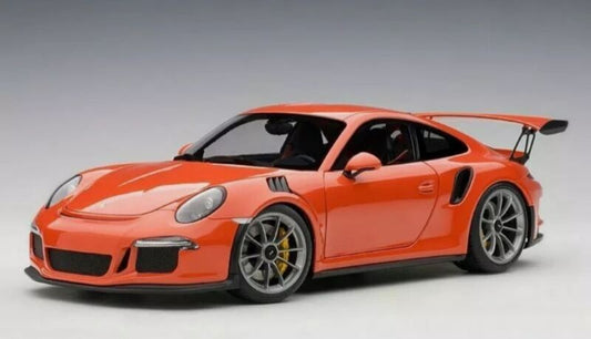 AUTOart PORSCHE 911 991 GT3 RS LAVA ORANGE/DARK GREY WHEELS NIB LE 1:18 SCALE...