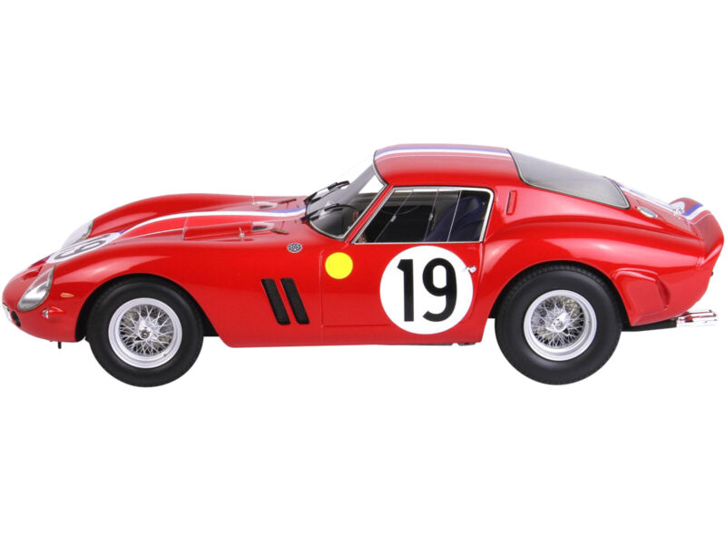 FERRARI 250 GTO #19 2ND PLACE 24H LE MANS 1962 & DISPLAY CASE 1/18 CAR BBR 1854