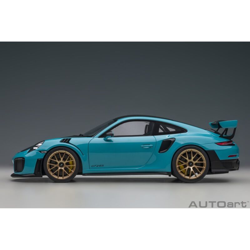 1:18 Porsche 911 GT2 RS 9912 Weissach Package by AUTOart in Miami Blue 78175