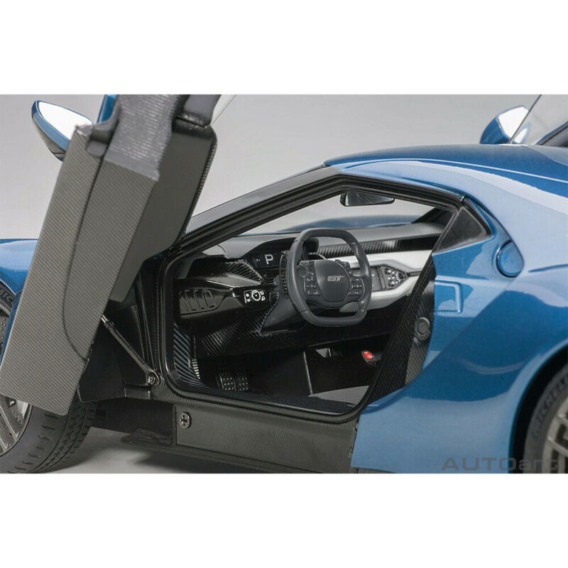 1/18 AUTOart 2017 Ford GT Liquid Blue 72942 Scale: 1:18 Model: 2017 Ford GT Model size: 9.5" Color: Liquid Blue Opening: Hood, Doors, Back engine cover Manufactured by: Autoart $339.99 ModelCarsHub