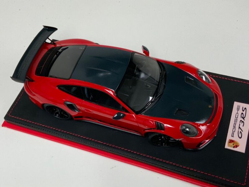 1/18 Minichamps Porsche 911 "991.2" GT3 RS Red with Black Wheels leather base $464.95 ModelCarsHub