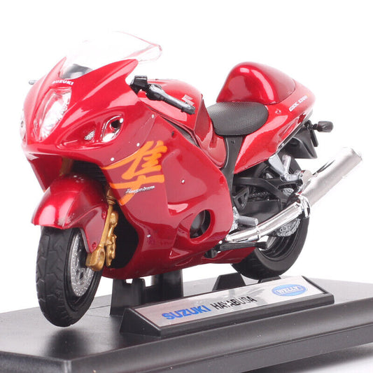 1:18 Scale Welly Suzuki Hayabusa GSX1300R Motorcycle Busa Diecast Toy Bike Model