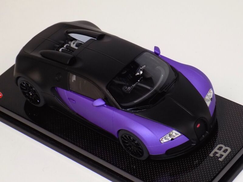 1/18 MR Collection Bugatti Veyron 16.4 Black and Purple on Carbon Fiber Base $929.95 ModelCarsHub