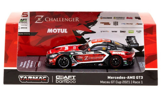 Tarmac Works HOBBY64 Mercedes-AMG GT3 -2021 Macau GT Cup 1:64 Scale Diecast Car