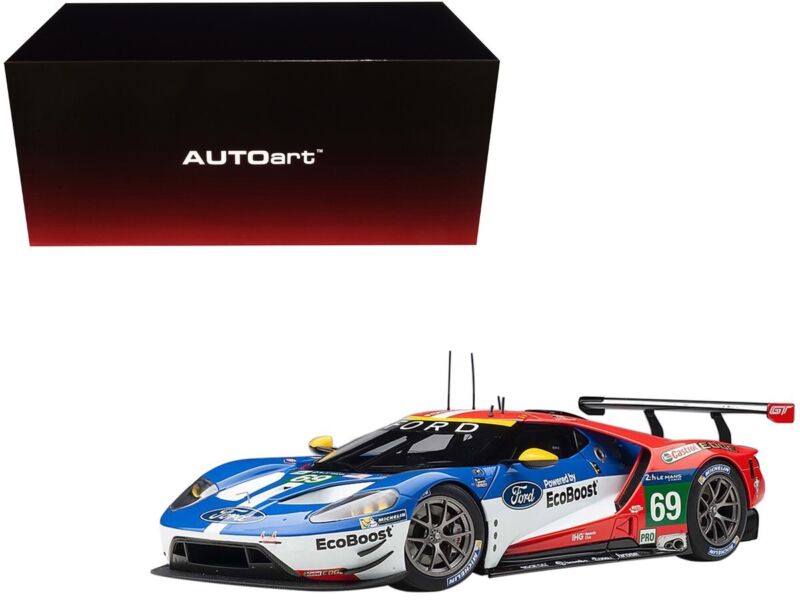 1/18 Autoart Ford Gt #69 Briscoe-Westbrook-Dixon 24H Le Mans (2016) Car Manufacturer Brand: Autoart MPN: 81612 Color: Multi Color with graphic Material: Composite diecast with some plastic Scale Size: 1:18 Part Type: Collectible Cars Dimensions approximat