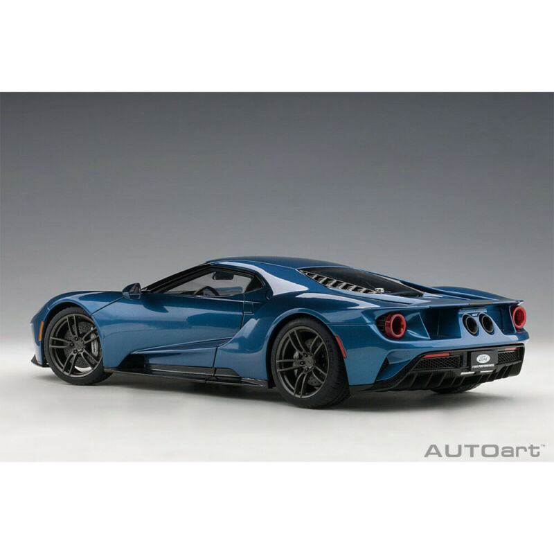 1/18 AUTOart 2017 Ford GT Liquid Blue 72942 Scale: 1:18 Model: 2017 Ford GT Model size: 9.5" Color: Liquid Blue Opening: Hood, Doors, Back engine cover Manufactured by: Autoart $339.99 ModelCarsHub