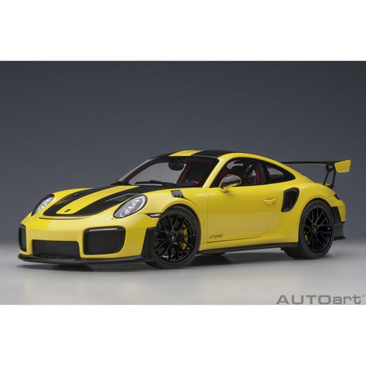 1:18 Porsche 911 GT2 RS 9912 Weissach Package by AUTOart in Racing Yellow 78172