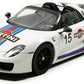 AUTOart 1/18 Porsche 918 Spyder Weissach package white/Martini stripe model car