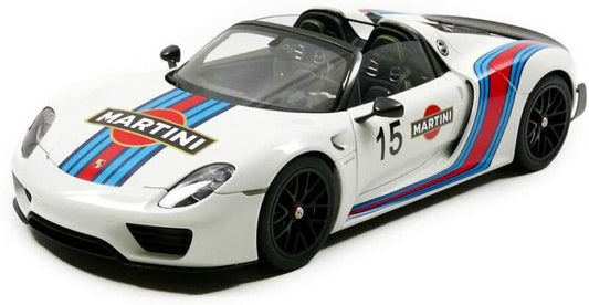 AUTOart 1/18 Porsche 918 Spyder Weissach package white/Martini stripe model car