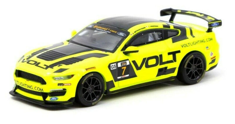 Tarmac Works GLOBAL64 "Volt" Ford Mustang GT4 -2018 IMSA 1:64 Scale Diecast Car