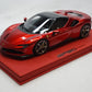 1/18 BBR FERRARI SF90 SPIDER CLOSED ROOF ROSSO FUOCCO DELUXE RED LEATHER limited 5pcs