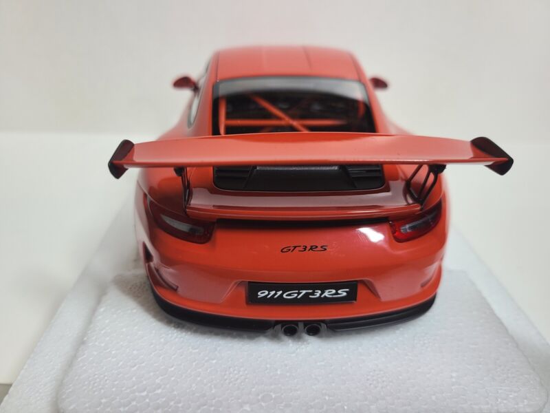 AUTOart PORSCHE 911 991 GT3 RS LAVA ORANGE/DARK GREY WHEELS NIB LE 1:18 SCALE...