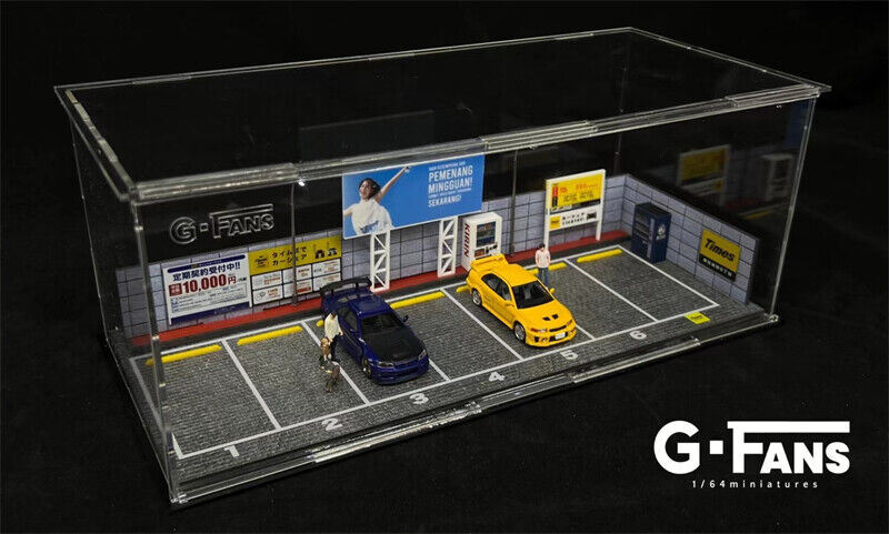 G-FANS 1:64 Diorama Garden parking Japan Street Beach Building Scene Model