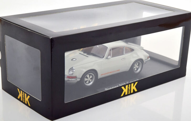 KK Scale 1/18 PORSCHE SINGER 911 COUPE LIGHT GREY