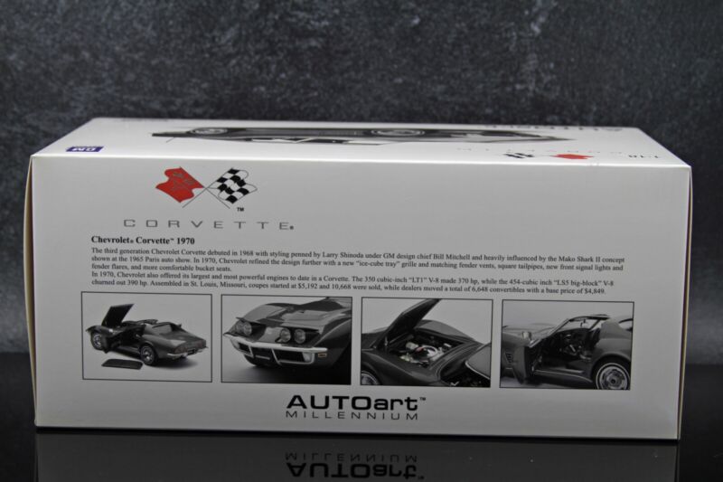 AUTOart 1970 Chevy Corvette Laguna Gray Metallic Millennium Collection 1:18