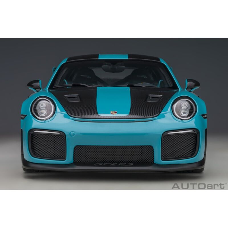 1:18 Porsche 911 GT2 RS 9912 Weissach Package by AUTOart in Miami Blue 78175