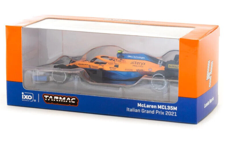 Tarmac Works Lando Norris McLaren MCL35M - 2021 Italian GP 1:64 Diecast F1 Car