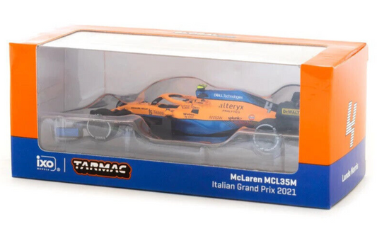 Tarmac Works Lando Norris McLaren MCL35M - 2021 Italian GP 1:64 Diecast F1 Car