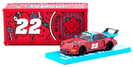 Tarmac Works COLLAB64 Mr.Men Little Miss Porsche RWB 964 1:64 Scale Diecast Car