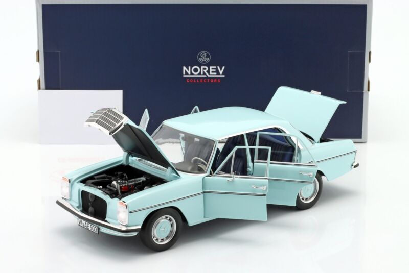 MERCEDES-BENZ 200 (W114/115) 1968 Light Blue - 1/18 - NOREV