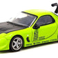 Tarmac Works GLOBAL64 Light Green VERTEX Mazda RX-7 FD3S 1:64 Scale Diecast Car