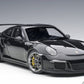 PORSCHE 911 CARRERA GT3 RS (991) GLOSS BLACK SILVER WHEELS 1:18 AUTOART 78164