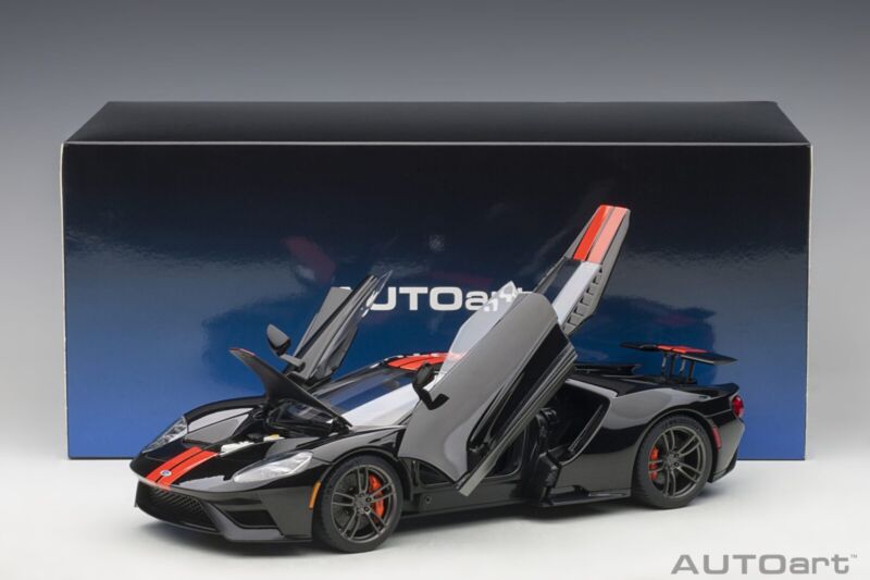 1/18 AutoArt Ford GT 2017 Shadow Black Orange Stripes 1/18 AutoArt Ford GT 2017 Shadow Black Orange Stripes Model Car AutoArt# 72945 ${sh$op-name} $369.99