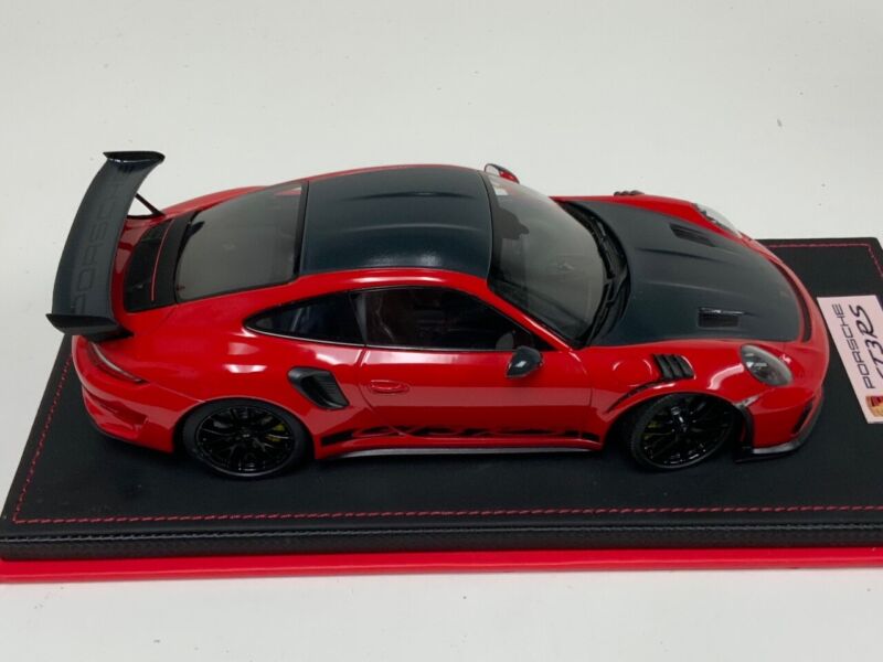 1/18 Minichamps Porsche 911 "991.2" GT3 RS Red with Black Wheels leather base $464.95 ModelCarsHub