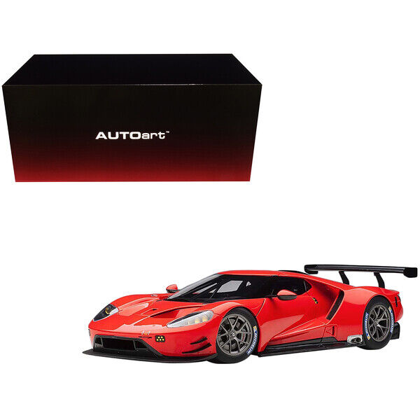 1/18 Autoart Ford GT Le Mans Plain Color Version Red Real rubber tires. Steerable wheels. Has removable covers. This item is made of composite. Detailed exterior, interior, engine compartment. Dimensions approximately L-10.75, W-4.75, H-3 inches. ${sh$op-