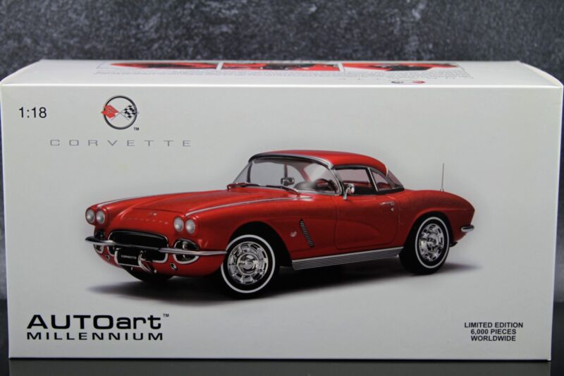 AUTOart 1962 Chevy Corvette Roman Red Millennium Collection 1:18