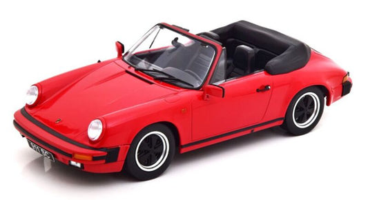 KK-Scale 1:18 PORSCHE 911 SC CABRIO RED WITH EXTRA SOFT-TOP 1983 diecast model