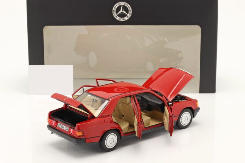 MERCEDES-BENZ 190E (W201) 1982 Signal Red - 1/18 - NOREV