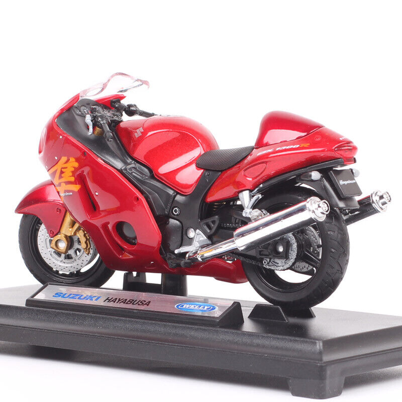 1:18 Scale Welly Suzuki Hayabusa GSX1300R Motorcycle Busa Diecast Toy Bike Model