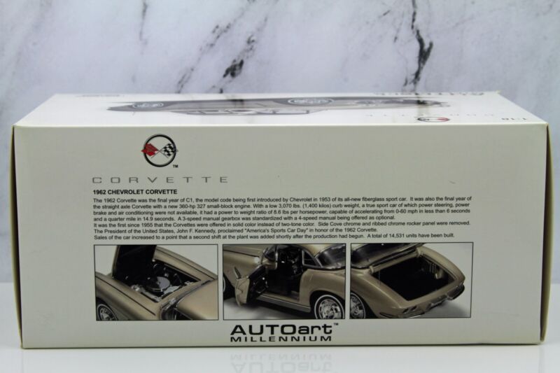 AUTOart 1962 Chevy Corvette Fawn Beige Millennium Collection 1:18